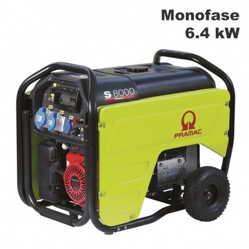 Generatore di corrente a benzina Pramac S8000 Monofase 6.4kW con predisposizione accessori