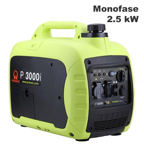 Generatore di corrente portatile a benzina Pramac P3000i Inverter Monofase 2.5Kw