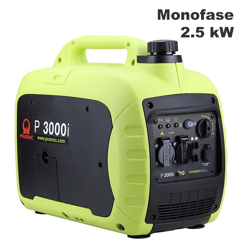 Generatore di corrente portatile a benzina Pramac P3000i Inverter Monofase 2.5Kw Generatore di corrente portatile a benzina Pramac P3000i Inverter Monofase 2.5Kw