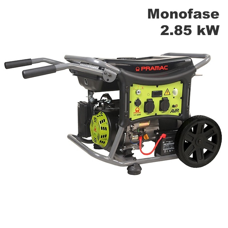 Generatore di corrente a benzina Pramac WX3200 Monofase 2.85Kw con connettore quadro ATS e AVR Generatore di corrente a benzina Pramac WX3200 Monofase 2.85Kw con connettore quadro ATS e AVR