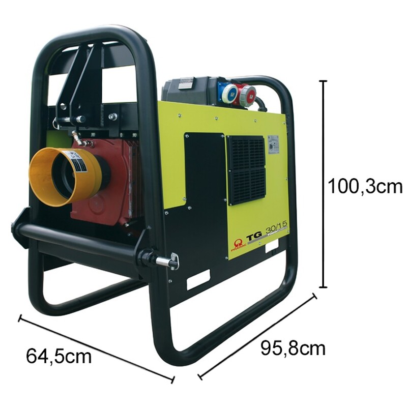 Generatore di corrente a cardano per trattori Pramac TG30/15 Trifase 27kW con AVR e protezioni IP44 Pramac - 3