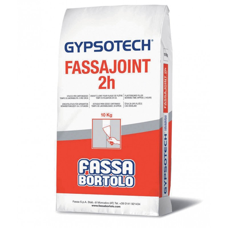 Stucco per cartongesso Fassa Bortolo Fassajoint 2H, lavorazione 2 ore (Sacco da 5,10, 25Kg) Stucco per cartongesso Fassa Bortolo Fassajoint 2H, lavorazione 2 ore (Sacco da 5,10, 25Kg)