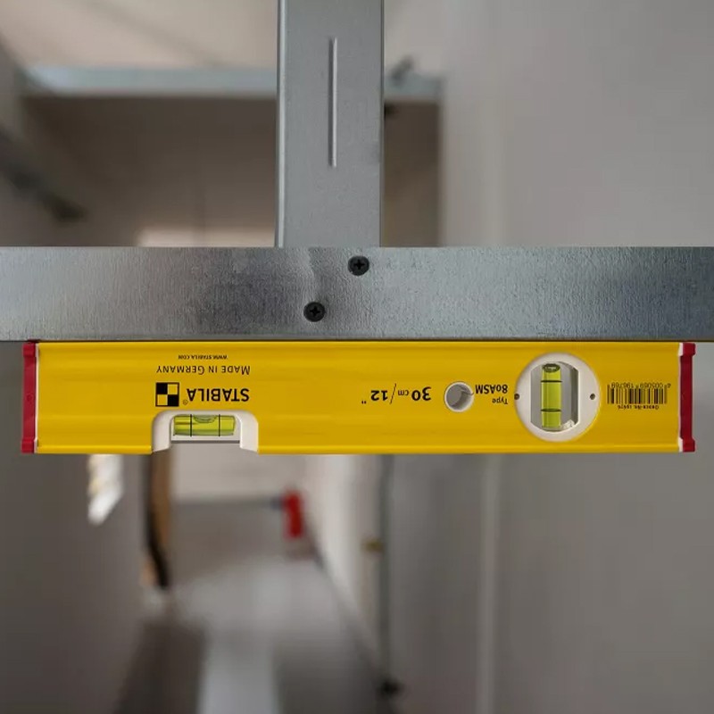 Livella a bolla magnetica Stabila Type 80 ASM in alluminio a profilo rettangolare con nervature di rinforzo, 60-80cm Stabila - 2 Livella a bolla magnetica Stabila Type 80 ASM in alluminio a profilo rettangolare con nervature di rinforzo, 60-80cm Stabila - 2