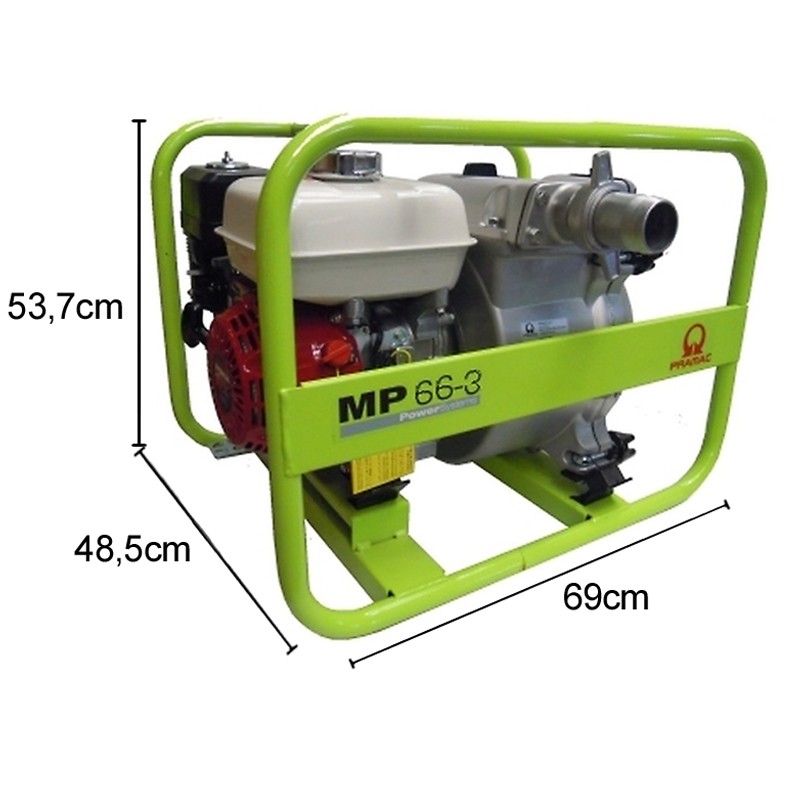 Motopompa a benzina per acque nere Pramac MP 66-3 avviamento a strappo, portata 1340l/min Pramac - 2