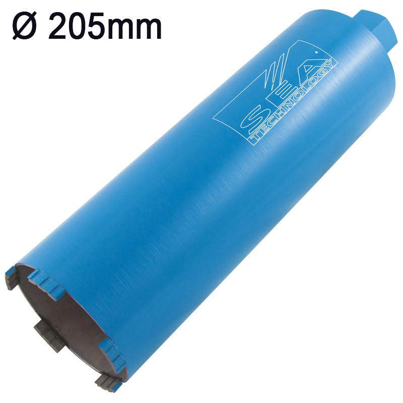 Corona diamantata a secco Sea Technology Tre 300 per cemento armato attacco 1.1/4", 205mm Corona diamantata a secco Sea Technology Tre 300 per cemento armato attacco 1.1/4", 205mm