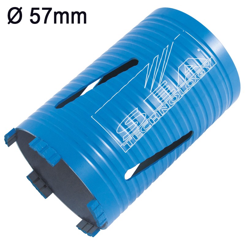 Corona diamantata a secco Sea Technology Tre 150 per cemento armato attacco M16, 57mm Corona diamantata a secco Sea Technology Tre 150 per cemento armato attacco M16, 57mm