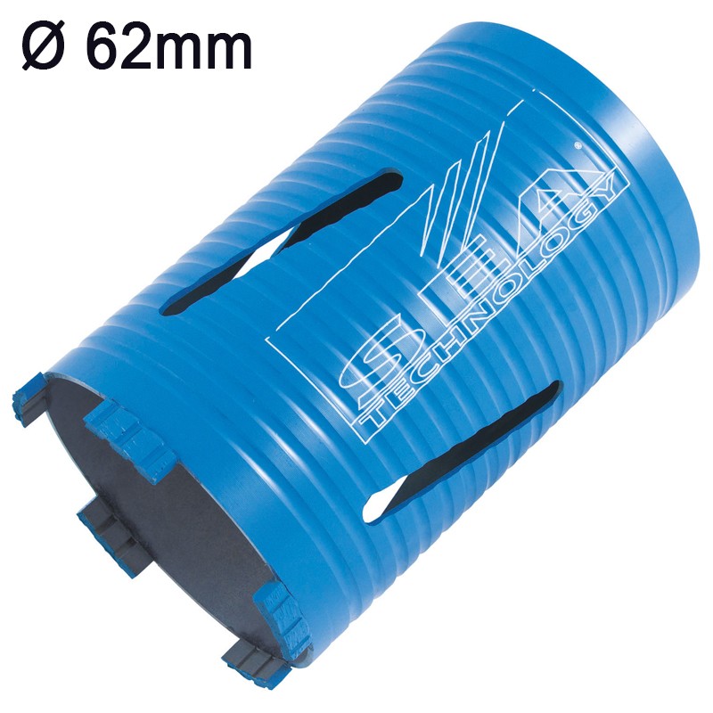 Corona diamantata a secco Sea Technology Tre 150 per cemento armato attacco M16, 62mm Corona diamantata a secco Sea Technology Tre 150 per cemento armato attacco M16, 62mm