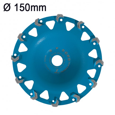 Platorello a secco SeaTechnology Plato Sette Resina per sgrossatura cemento, 150mm, foro 22,2mm