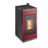 Stufa a pellet ermetica TermoVana Sofia 9 UP Bordeaux Vintage con uscita fumi superiore, 8kW Stufa a pellet ermetica TermoVana Sofia 9 UP Bordeaux Vintage con uscita fumi superiore, 8kW