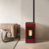 Stufa a pellet ermetica TermoVana Sofia 9 UP Bordeaux Vintage con uscita fumi superiore, 8kW Stufa a pellet ermetica TermoVana Sofia 9 UP Bordeaux Vintage con uscita fumi superiore, 8kW