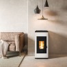 Stufa a pellet ermetica TermoVana Sofia 9 BACK Bianco Opaco con uscita fumi posteriore, 8kW Stufa a pellet ermetica TermoVana Sofia 9 BACK Bianco Opaco con uscita fumi posteriore, 8kW