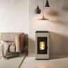 Stufa a pellet ermetica TermoVana Sofia 9 BACK Tortora Vintage con uscita fumi posteriore, 8kW Stufa a pellet ermetica TermoVana Sofia 9 BACK Tortora Vintage con uscita fumi posteriore, 8kW
