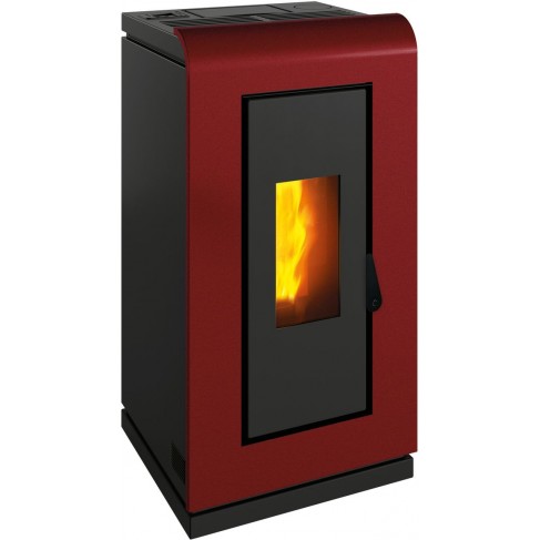 Stufa a pellet ermetica TermoVana King 12 Bordeaux Vintage canalizzabile, 11kW
