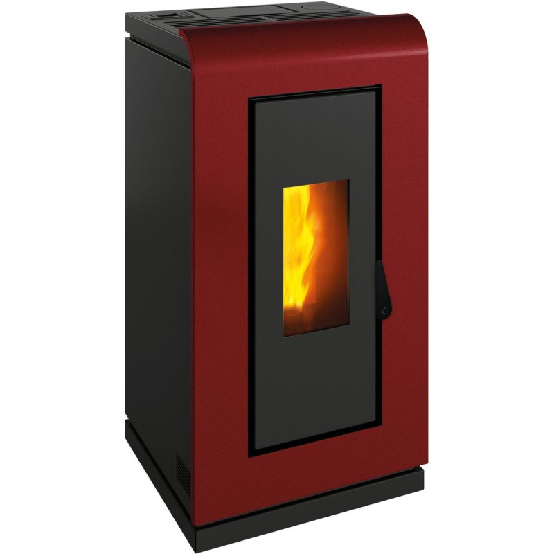 Stufa a pellet ermetica TermoVana King 12 Bordeaux Vintage canalizzabile, 11kW Stufa a pellet ermetica TermoVana King 12 Bordeaux Vintage canalizzabile, 11kW