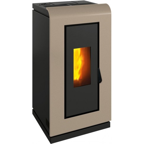 Stufa a pellet ermetica TermoVana King 14 Tortora Vintage canalizzabile, 12,6kW