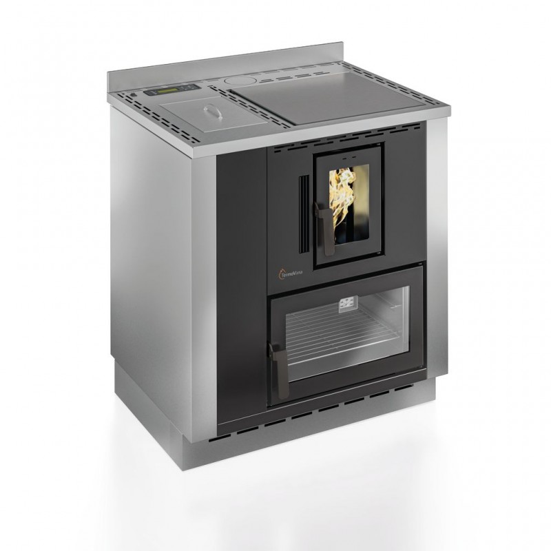 Cucina a pellet da incasso TermoVana Desyré 9.0 Acciaio Inox canalizzabile 1 motore, 8,8kW Cucina a pellet da incasso TermoVana Desyré 9.0 Acciaio Inox canalizzabile 1 motore, 8,8kW
