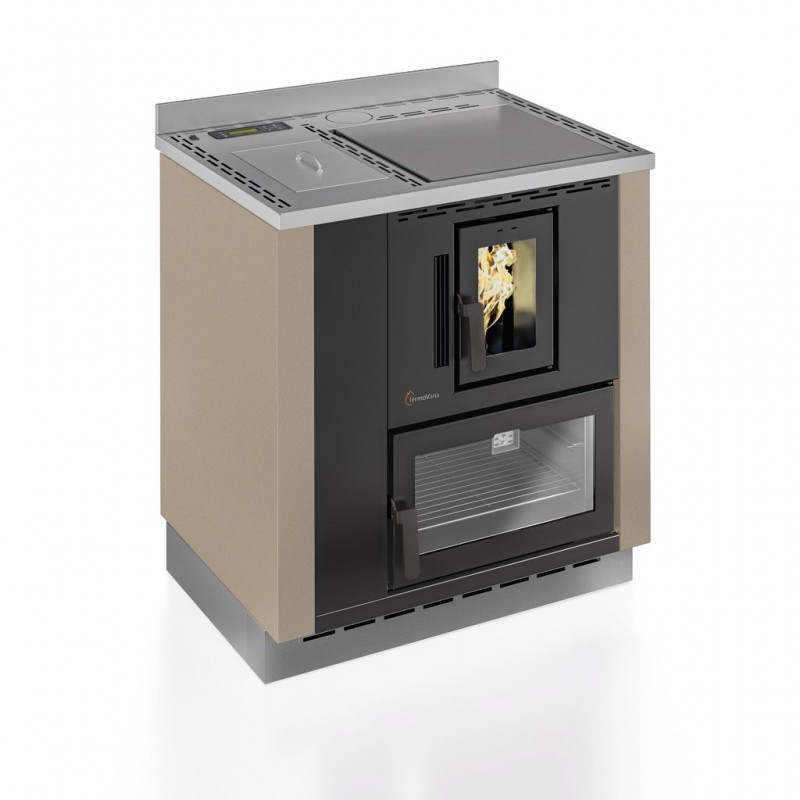 Cucina a pellet da incasso TermoVana Desyré 9.0 Tortora Vintage canalizzabile 1 motore, 8,8kW Cucina a pellet da incasso TermoVana Desyré 9.0 Tortora Vintage canalizzabile 1 motore, 8,8kW