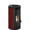 Stufa a pellet ermetica TermoVana Louvre 9 BACK Bordeaux Vintage dalla forma circolare, 8,8kW Stufa a pellet ermetica TermoVana Louvre 9 BACK Bordeaux Vintage dalla forma circolare, 8,8kW