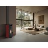 Stufa a pellet ermetica TermoVana Louvre 9 PJ Bordeaux Vintage con scarico superiore Poujoulat, 8,8kW Stufa a pellet ermetica TermoVana Louvre 9 PJ Bordeaux Vintage con scarico superiore Poujoulat, 8,8kW