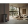 Stufa a pellet ermetica TermoVana Louvre 9 PJ Grafite Opaco con scarico Poujoulat, 8,8kW Stufa a pellet ermetica TermoVana Louvre 9 PJ Grafite Opaco con scarico Poujoulat, 8,8kW