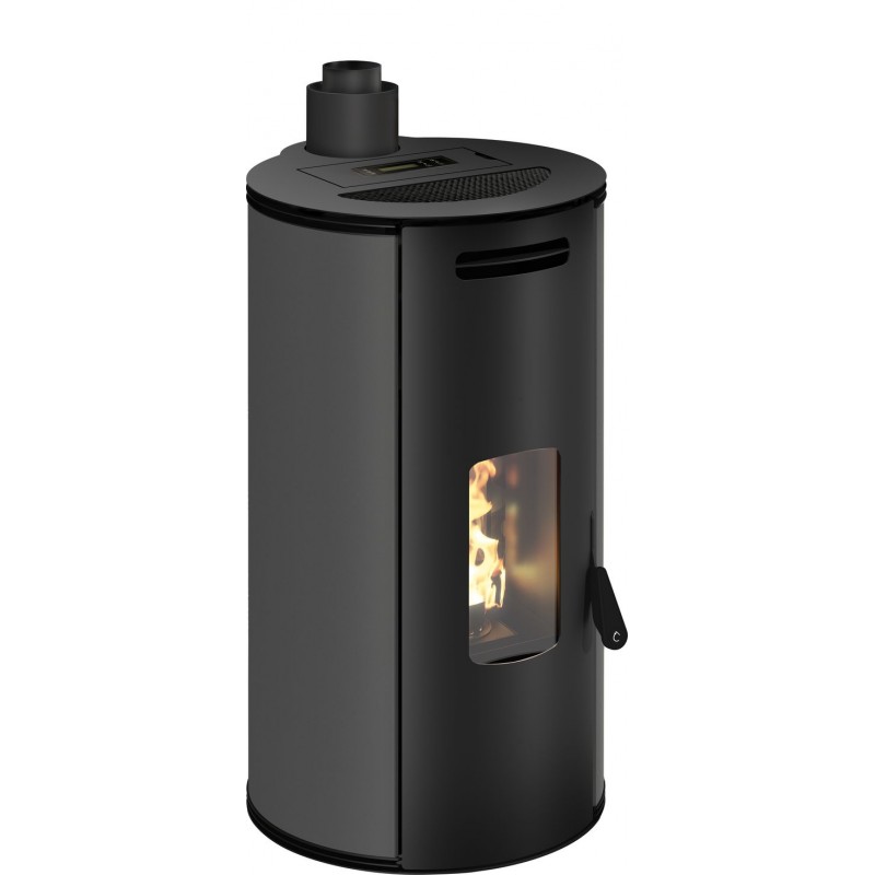 Stufa a pellet ermetica TermoVana Louvre 9 PJ Grafite Opaco con scarico Poujoulat, 8,8kW Stufa a pellet ermetica TermoVana Louvre 9 PJ Grafite Opaco con scarico Poujoulat, 8,8kW