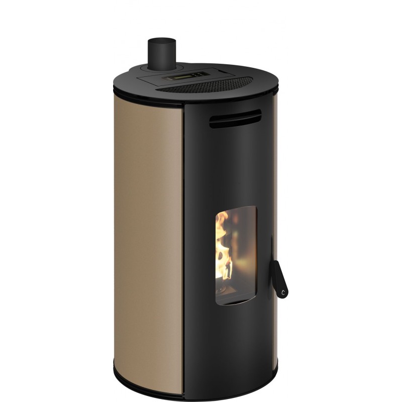 Stufa a pellet ermetica TermoVana Louvre 9 UP Tortora Vintage con sarico superiore, 8,8kW Stufa a pellet ermetica TermoVana Louvre 9 UP Tortora Vintage con sarico superiore, 8,8kW