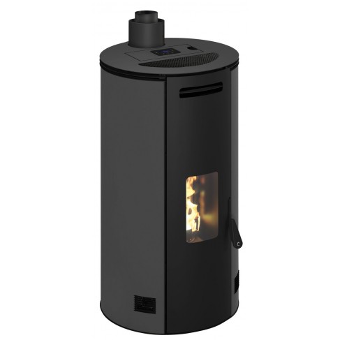 Stufa a pellet ermetica TermoVana Fancy 12 PJ Grafite Opaco canalizzabile con scarico superiore Poujoulat, 11kW Termovana - 1