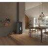 Stufa a pellet ermetica TermoVana Fancy 12 PJ Grafite Opaco canalizzabile con scarico superiore Poujoulat, 11kW Stufa a pellet ermetica TermoVana Fancy 12 PJ Grafite Opaco canalizzabile con scarico superiore Poujoulat, 11kW