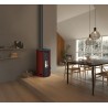 Stufa a pellet ermetica TermoVana Fancy 12 PJ Bordeaux Vintage canalizzabile con scarico superiore Poujoulat , 11kW Stufa a pellet ermetica TermoVana Fancy 12 PJ Bordeaux Vintage canalizzabile con scarico superiore Poujoulat , 11kW