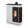 Stufa a pellet ermetica TermoVana Fine 14.3 PJ Bianco Opaco canalizzabile con scarico superiore, 13kW Stufa a pellet ermetica TermoVana Fine 14.3 PJ Bianco Opaco canalizzabile con scarico superiore, 13kW
