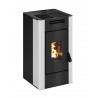 Stufa a pellet ermetica TermoVana Maria 9 BACK Bianco Opaco con uscita fumi posteriore, 8kW