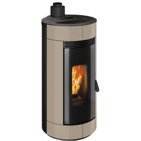 Stufa a pellet ermetica TermoVana Charly 9 PJ Tortora Vintage con scarico superiore Poujoulat, 8,8kW Termovana - 1