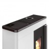 Stufa a pellet ermetica TermoVana Fine 14.3 UP Bordeaux Vintage canalizzabile con scarico superiore, 13kW -2