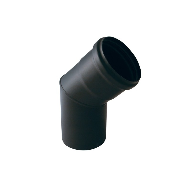 Gomito 45° DN 80 AN FIRE FE Nero Opaco