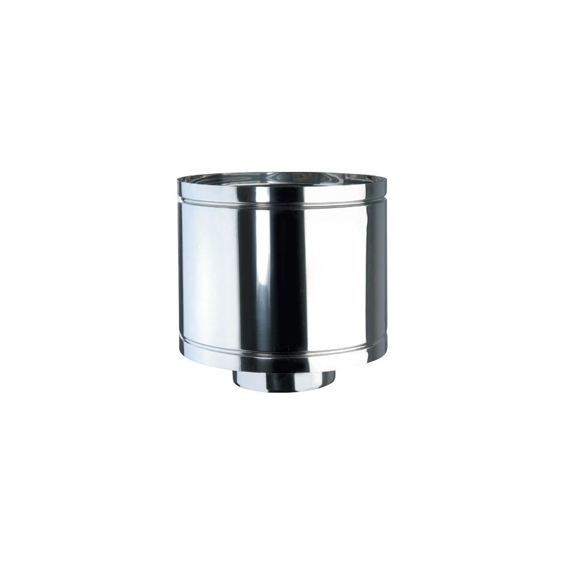 Terminale antintemperie controventato DN 80 AISI 316L BA