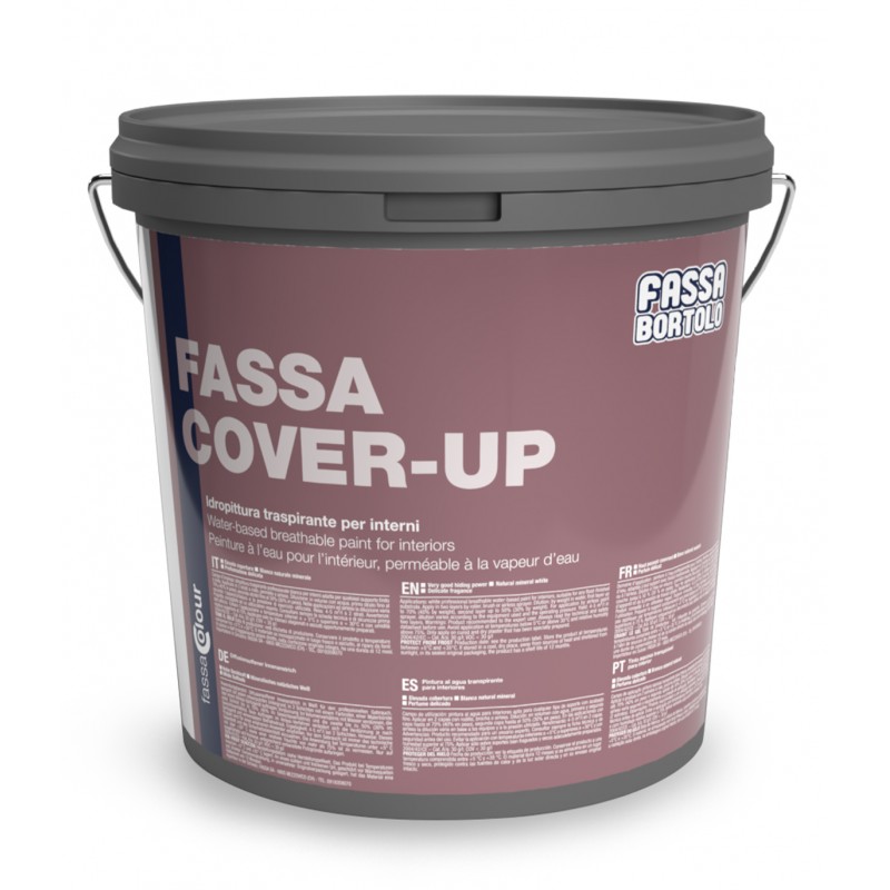 Idropittura per interni traspirante bianca Fassa Bortolo Cover-Up elevata copertura (Secchio 14 lt)