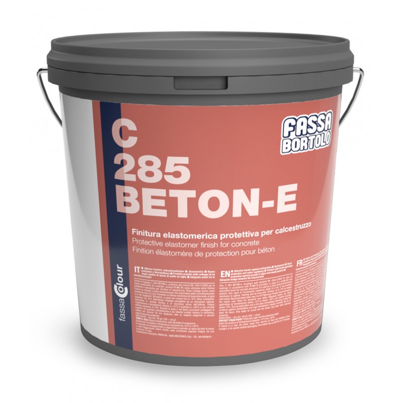 Finitura Fassa C285 BETON-E elastomerica protettiva per calcestruzzo bianco (Secchio da 14 lt)