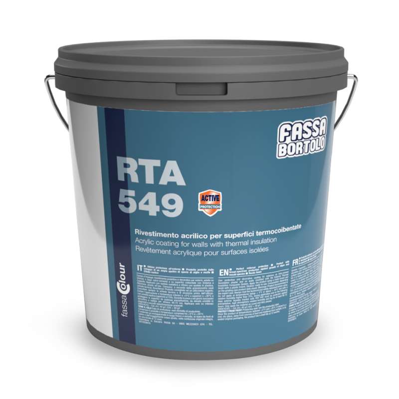 Rivestimento Fassa RTA549 acrilico idoneo per superfici termo coibentate (Secchio da 25 Kg)