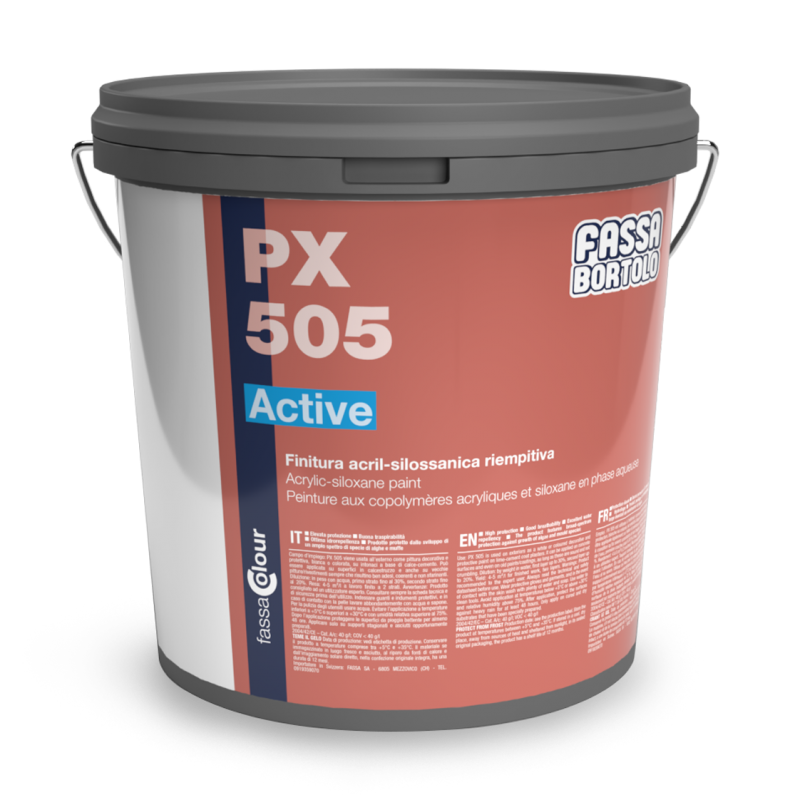 Finitura Fassa PX505 acril-silossanica riempitiva bianca (Secchio da 5 e 14 lt)