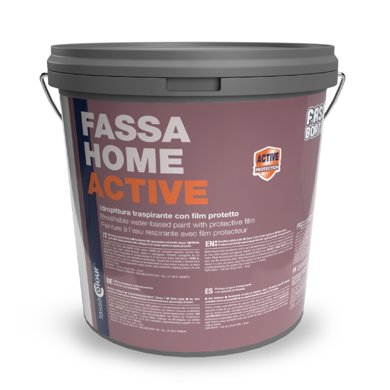 Idropittura per interni traspirante bianca Fassa Bortolo Home Active con protezione anti-muffa (Secchio 14 lt) Fassa Bortolo - 1