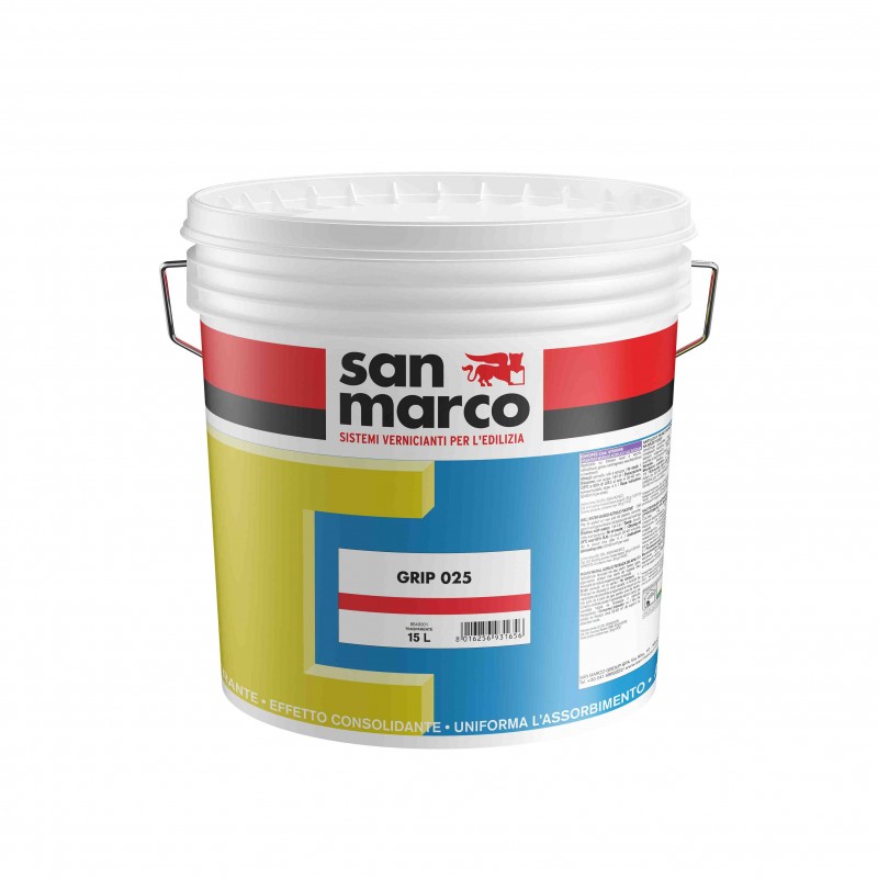 Fondo riempitivo uniformante Grip 025 San Marco per interni ed esterni (Secchio 5 o 15 Litri)