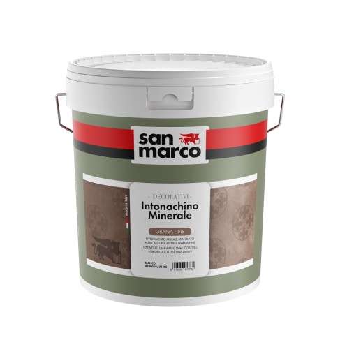 Intonachino minerale San Marco grana fine spatolato per esterni (Secchio 25Kg)