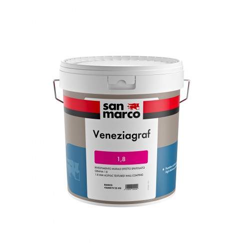 Rivestimento murale San Marco Veneziagraf effetto spatolato Grana 1,8 (Secchio 25Kg)