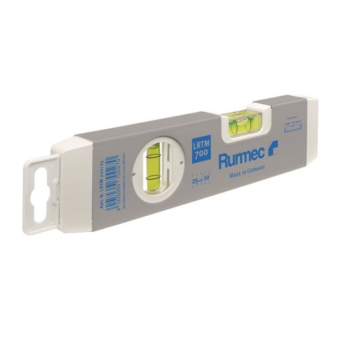 Livella a bolla magnetica compatta Rurmec LRTM 700 in alluminio a profilo liscio rettangolare, 25cm Rurmec - 1