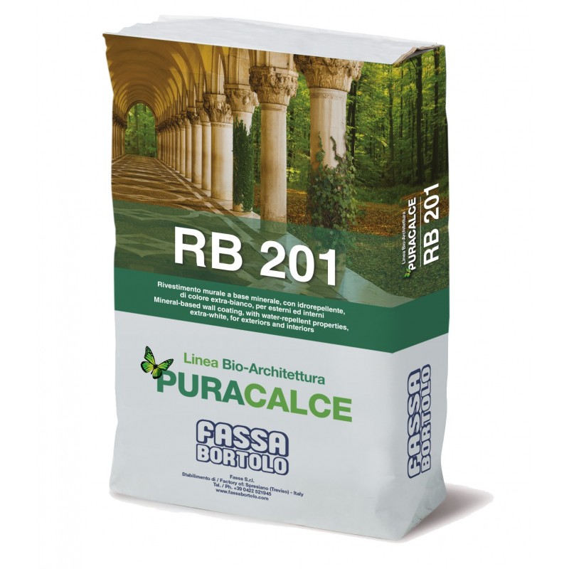 Bio-rivestimento Fassa RB201 murale extra bianco a base minerale (Sacco da 25 kg) Fassa Bortolo - 1 Bio-rivestimento Fassa RB201 murale extra bianco a base minerale (Sacco da 25 kg) Fassa Bortolo - 1