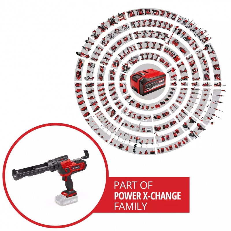 EINHELL PISTOLA PER SILICONE A CARTUCCIA TE-SG 18/10 Li-Solo