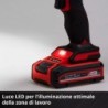 EINHELL PISTOLA PER SILICONE A CARTUCCIA A BATTERIA TE-SG 18/10 Li-Solo