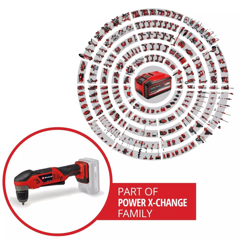 EINHELL TRAPANO ANGOLARE A BATTERIA TE-AD 18 Li-Solo
