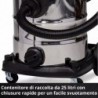 EINHELL ASPIRASOLIDI E LIQUIDI A BATTERIA TE-VC 36/25 Li S-Solo
