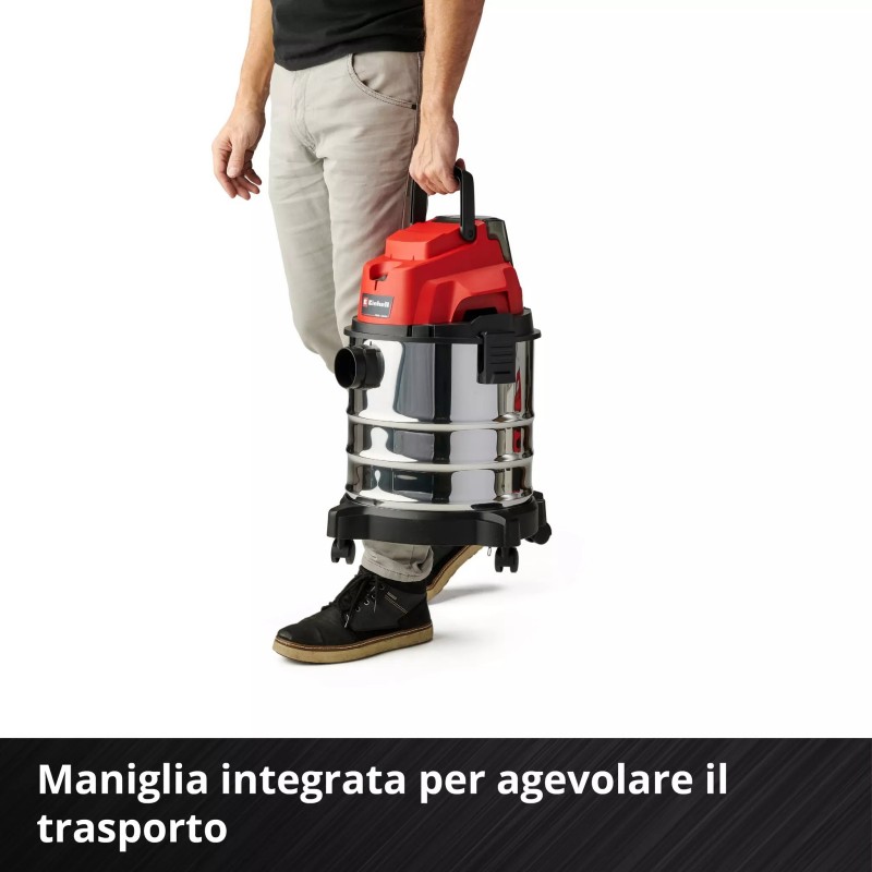EINHELL ASPIRASOLIDI E LIQUIDI TC-VC 18/20 Li S-Solo